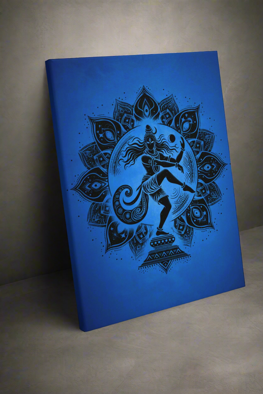 'Nataraja' Shiva Art Print on Canvas - 16x20 inches