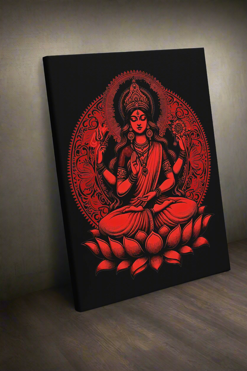'Maa Durga' Art Print on Canvas - 16 x 20 inches