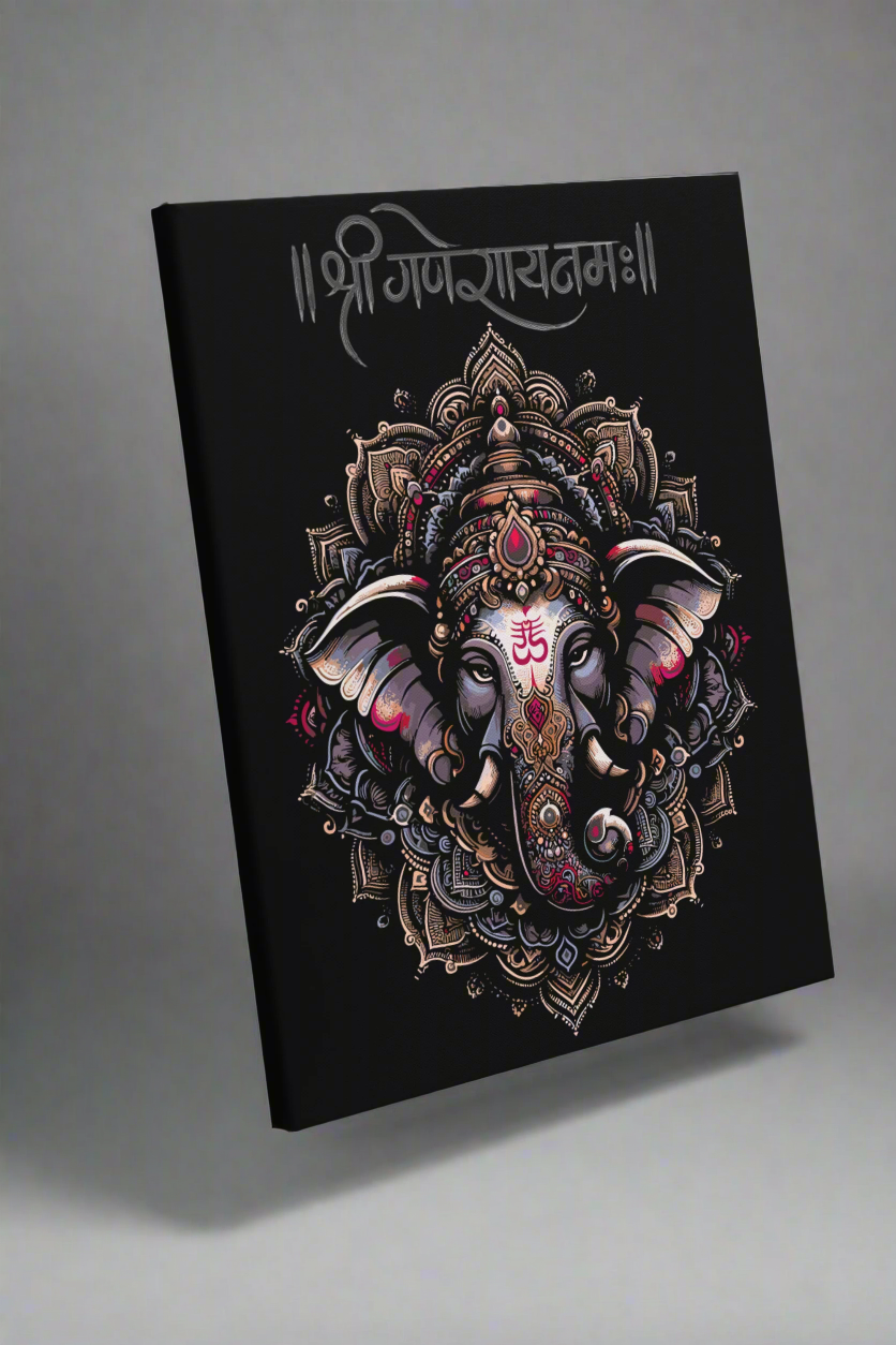 'Sri Ganesh' Art Print on Canvas