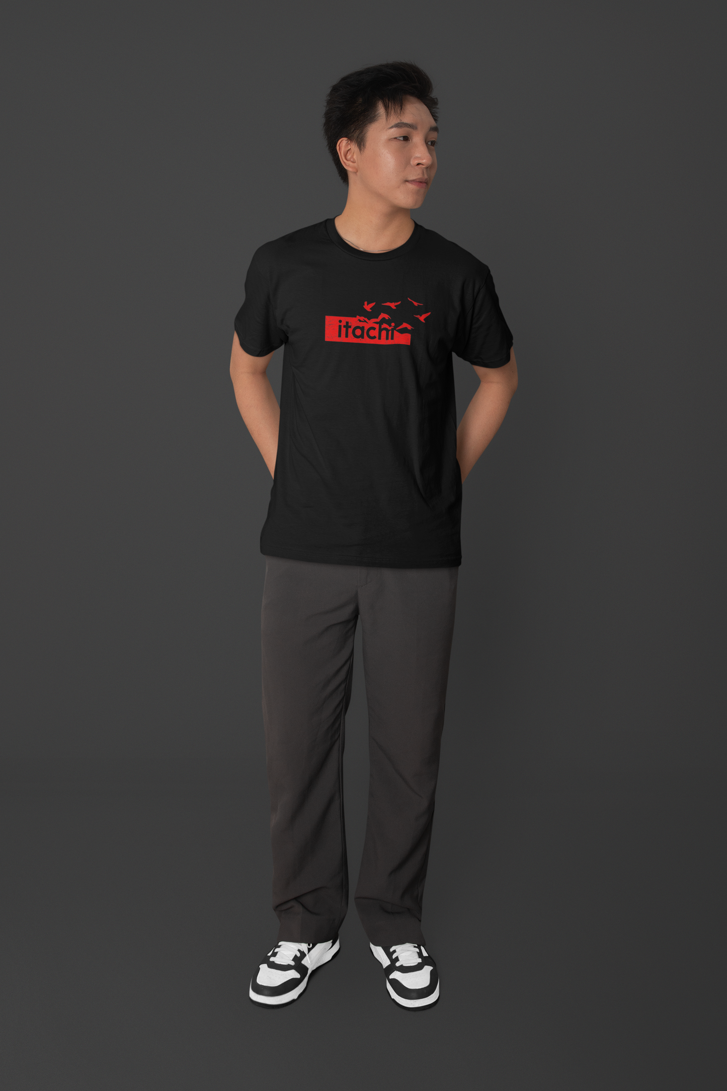 'Itachi Uchiha' - Oversized Unisex Anime T-Shirt - Black