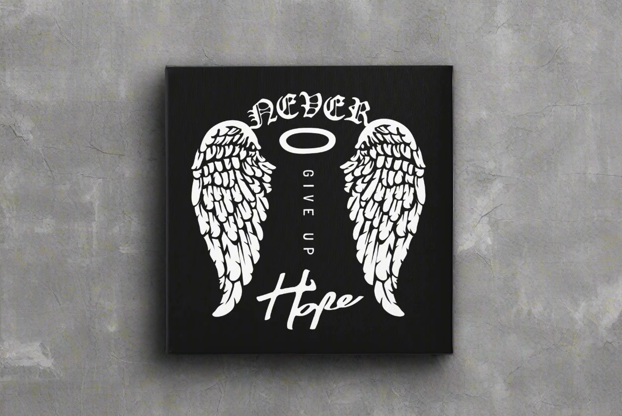 'Never Give Up Hope' Motivational Canvas Print