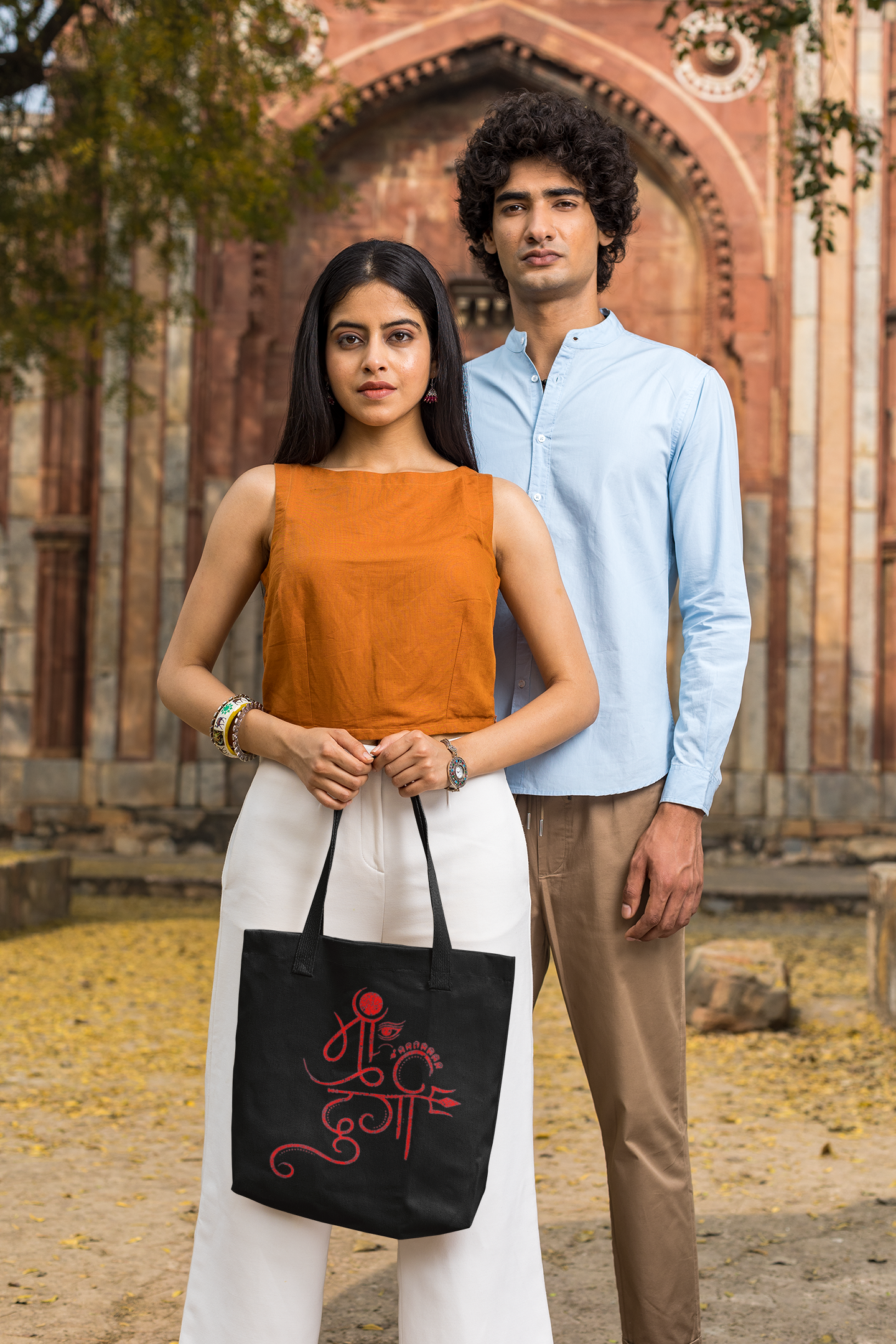 'Maa Durga' Aesthetic Tote Bag - Black