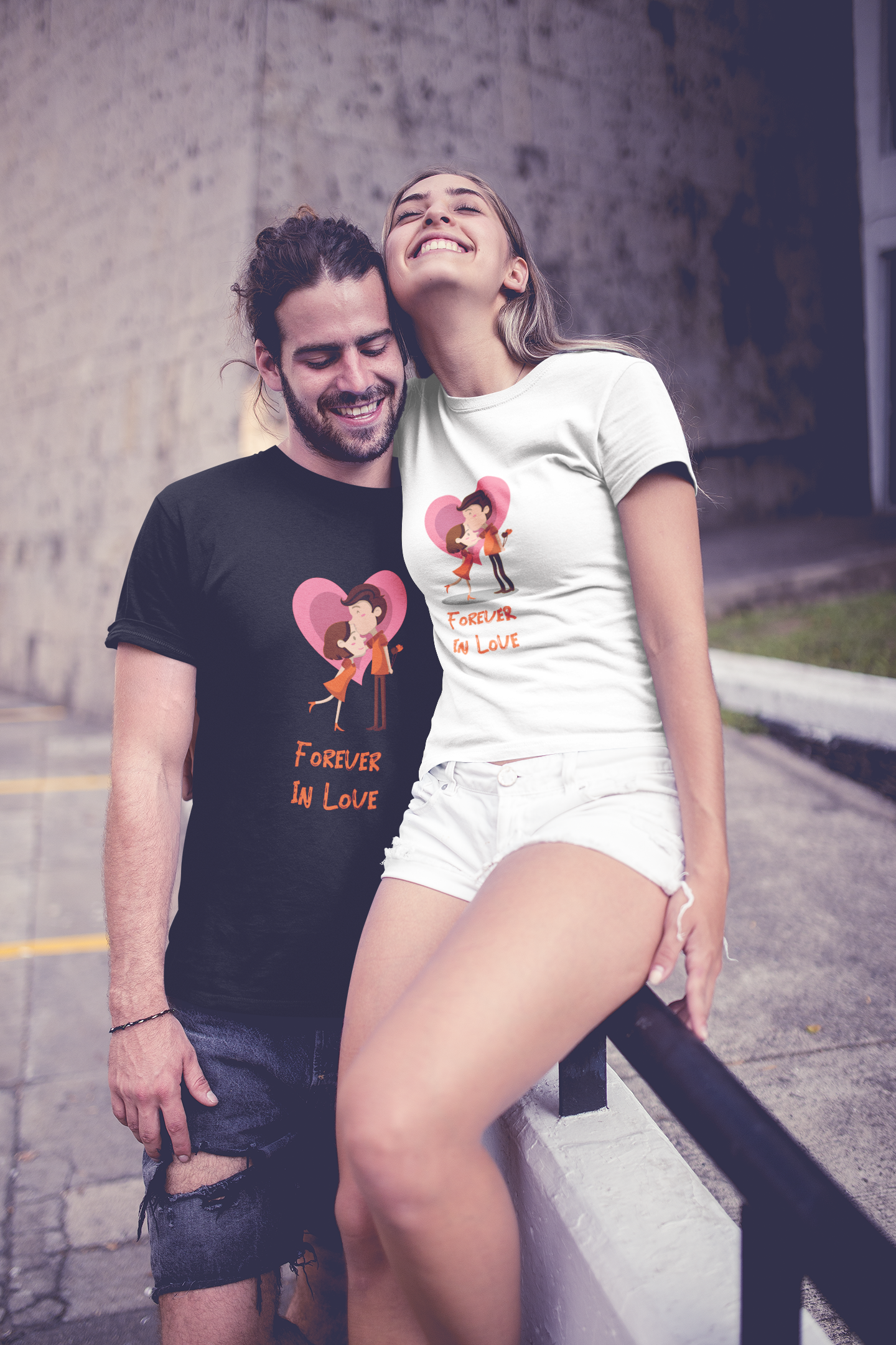 Forever in Love unisex couple T-shirt