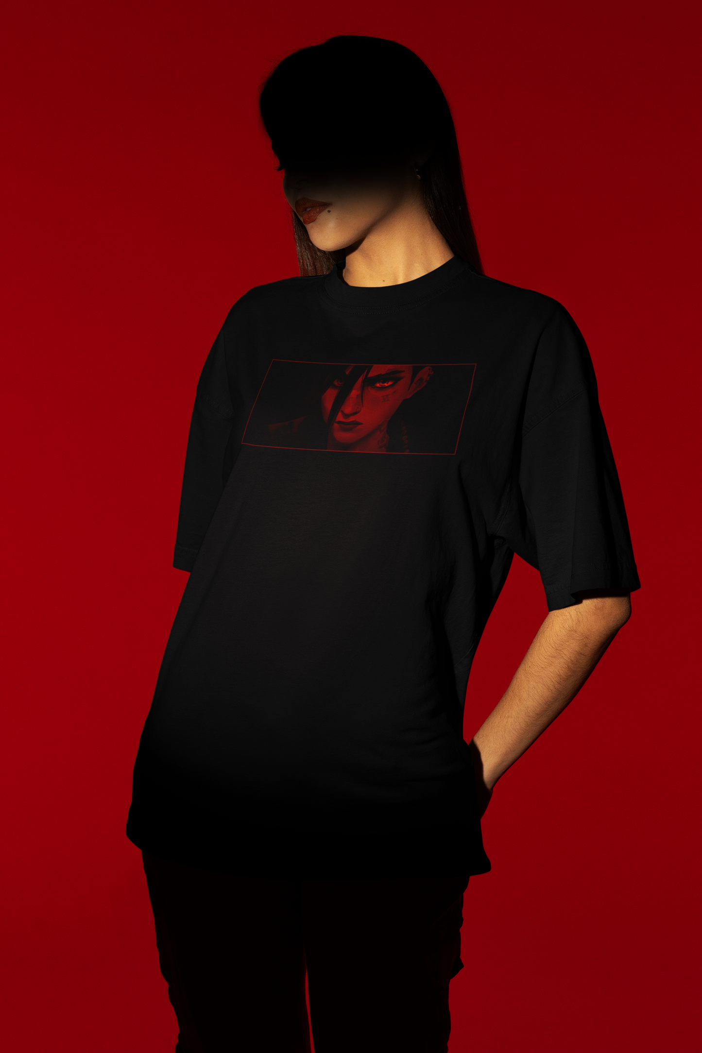 'ARKANE- VI' Oversized T-shirt - Black