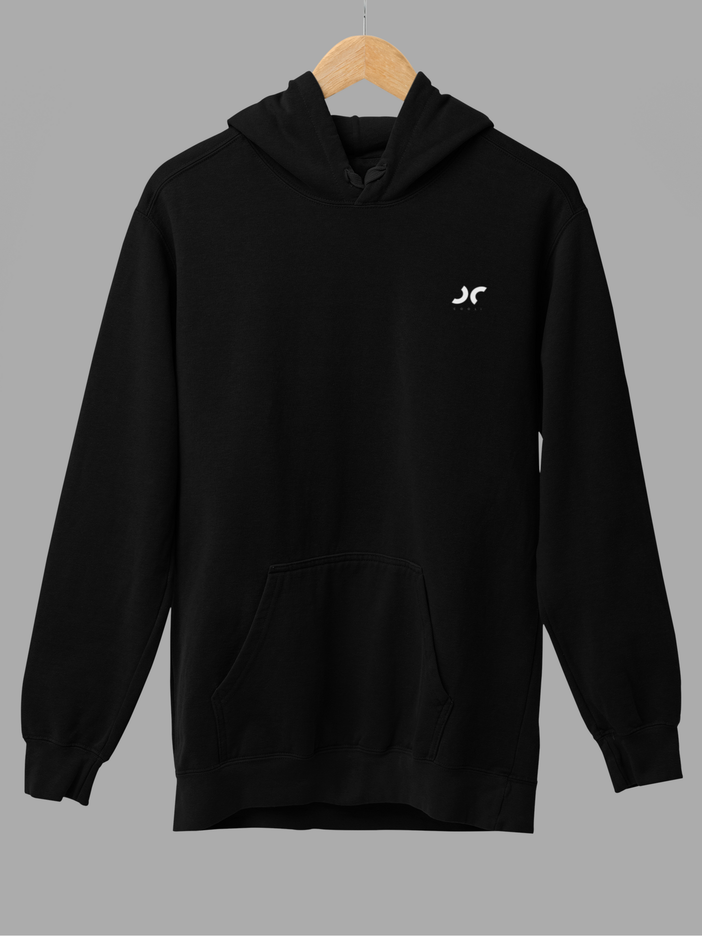 Cooli Minimalistic Unisex Hoodie - Black
