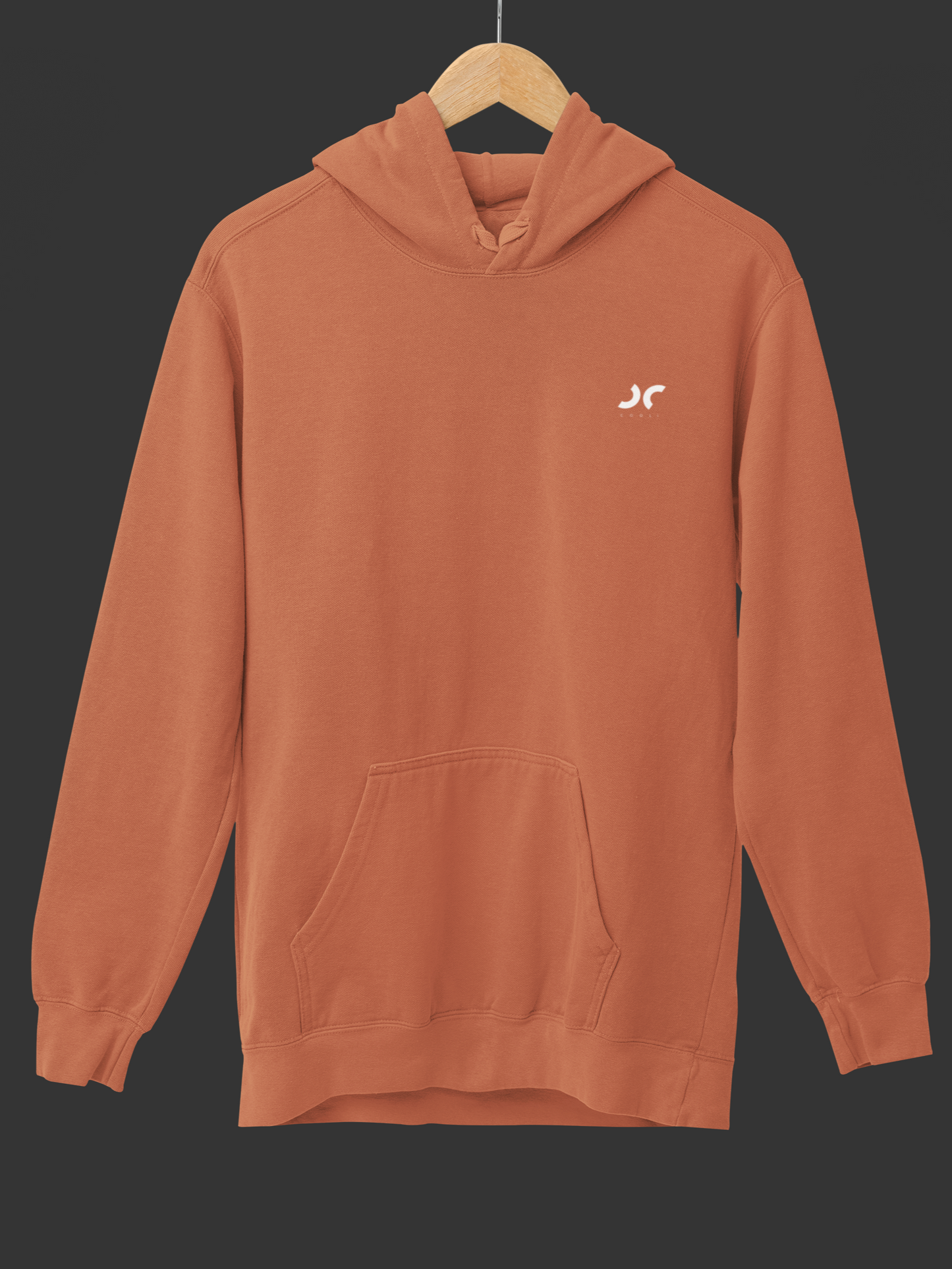Cooli Minimalistic Unisex Hoodie - Coral