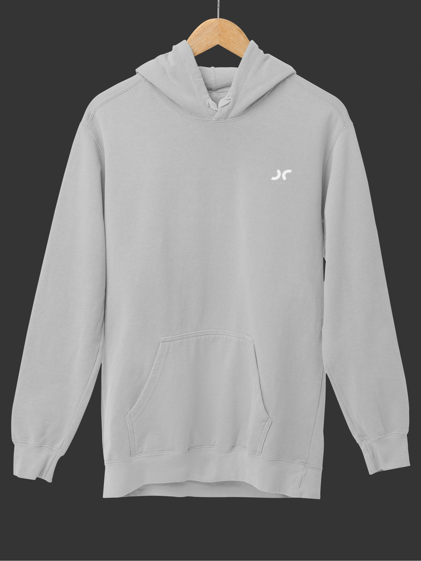 Cooli Minimalistic Unisex Hoodie - Grey Melange