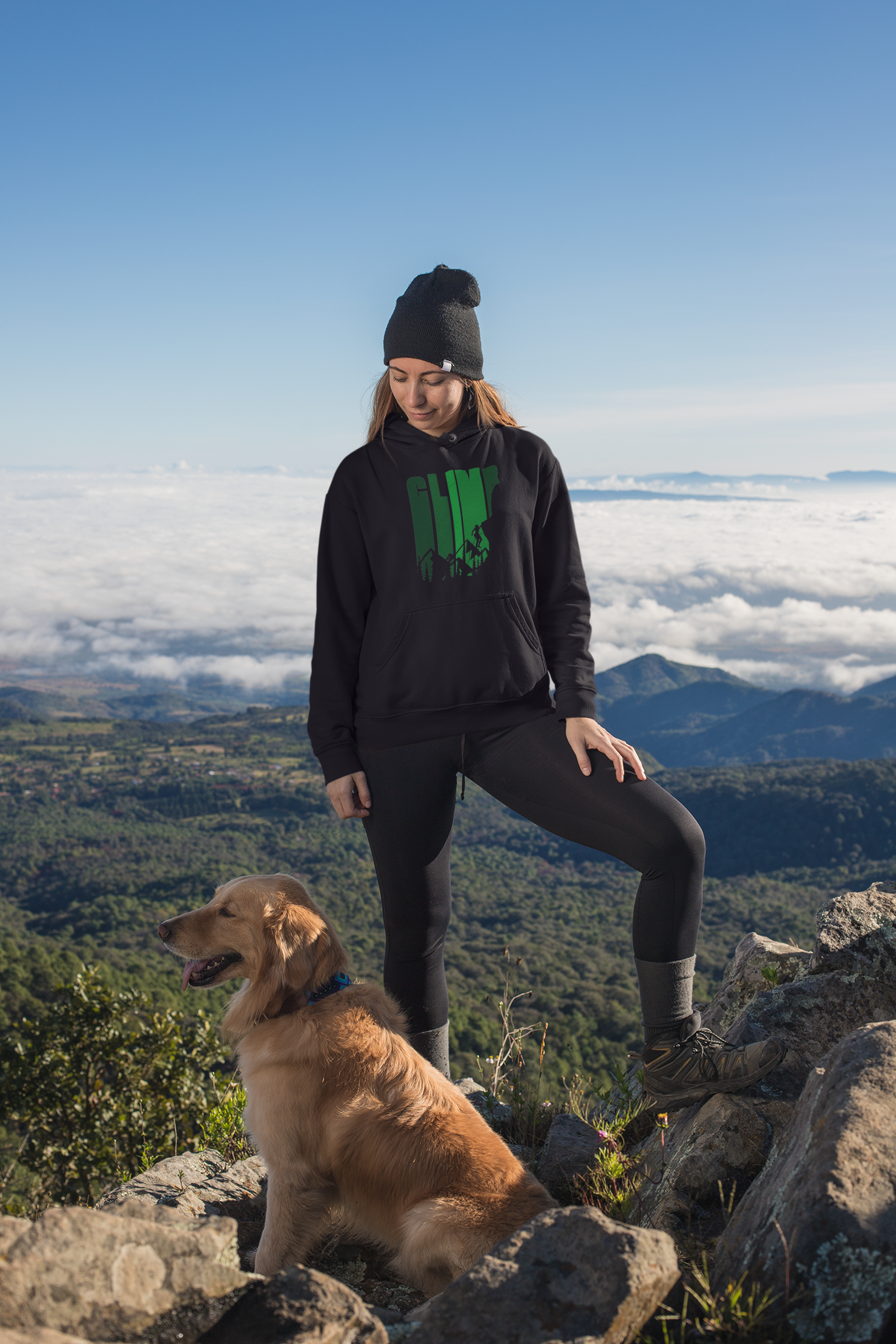 'Climb' Motivational Unisex Hoodie - Black