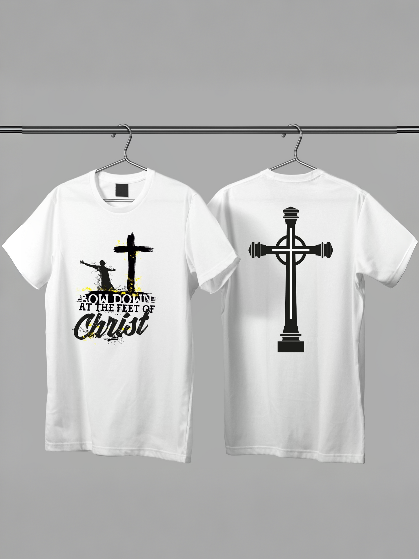 'Bow Down to Jesus' Premium Unisex Supima T shirt - White