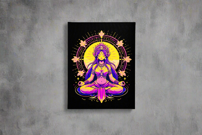 Meditating Goddess Art Print on Canvas