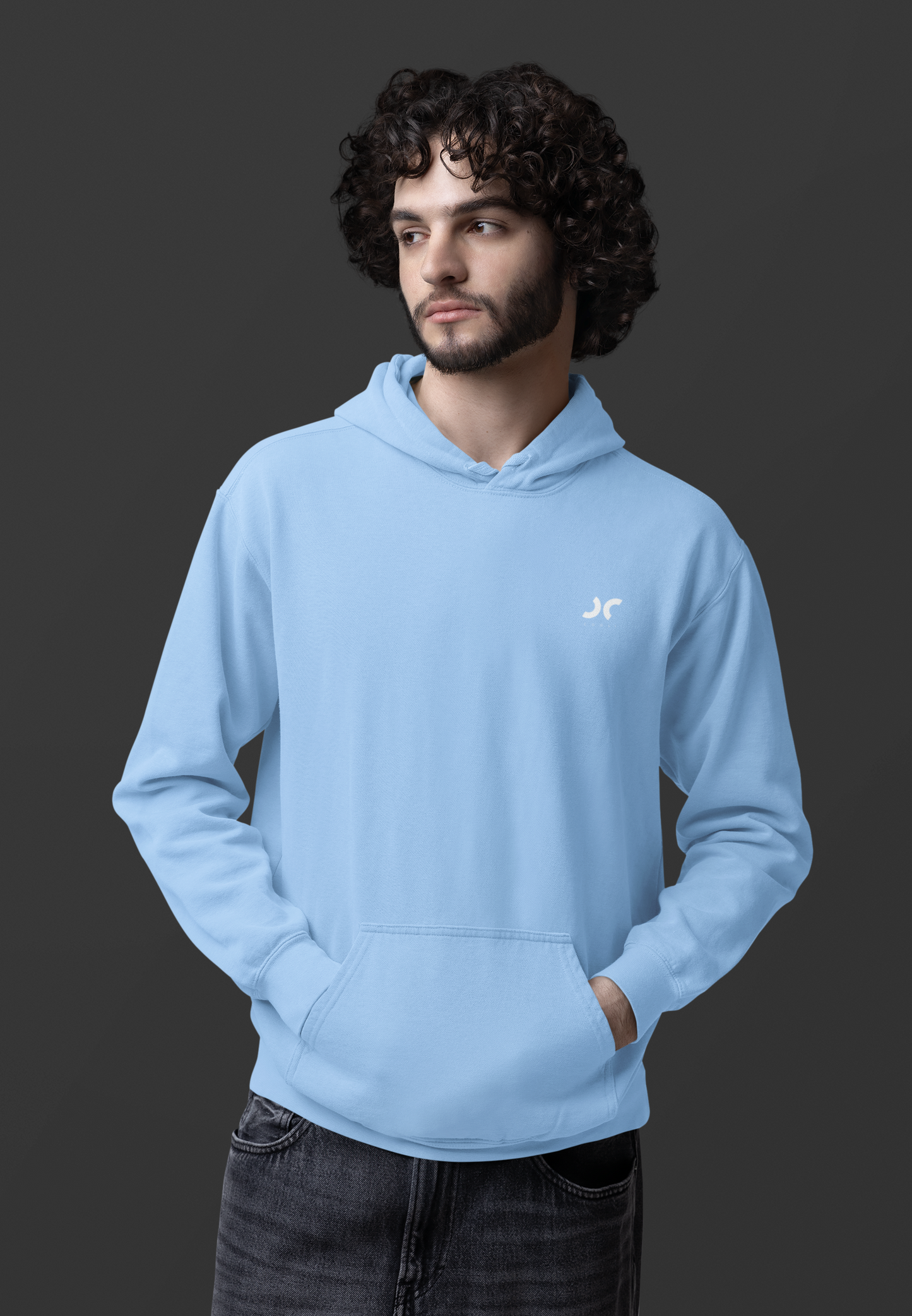 Cooli Minimalistic Unisex Hoodie - Baby Blue