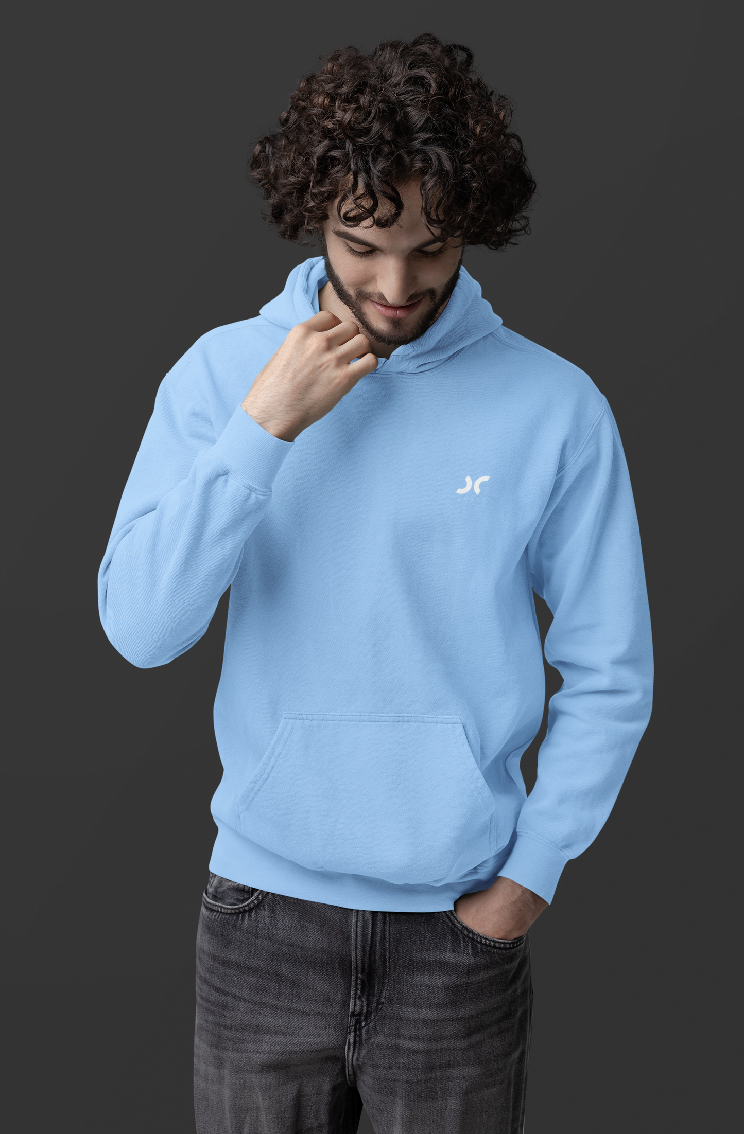 Cooli Minimalistic Unisex Hoodie - Baby Blue