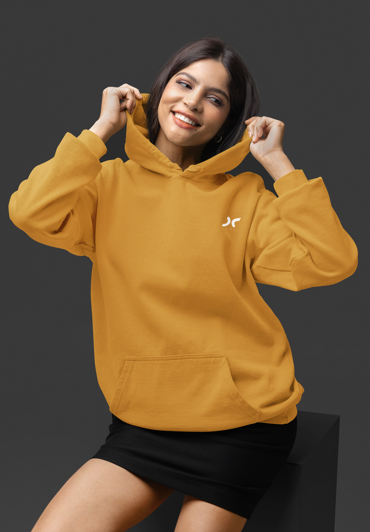 Cooli Minimalistic Unisex Hoodie - Mustard Yellow
