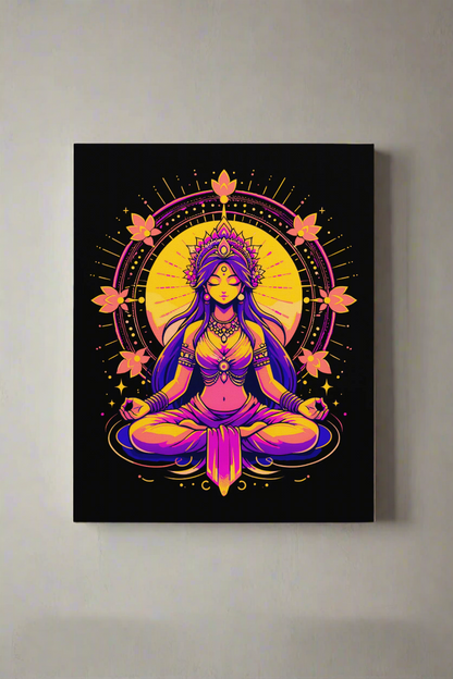 Meditating Goddess Art Print on Canvas